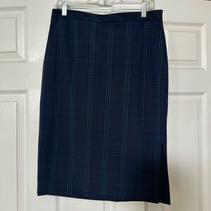 Banana Republic, blue window, paint, pencil skirt